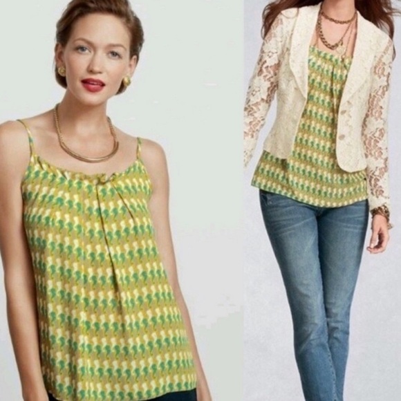 Cabi Seahorse Novelty Print Straps Beachy Summer Festival Blouse Shirt Top M H14 - Picture 1 of 7